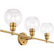 Syracuse 3 Light 28 inch Brass Wall sconce Wall Light