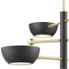 Arcwell Three-Light ChandelierArcwell 3 Light 33.75 inch Matte Black with Natural Brass Chandelier Ceiling Light