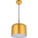 Amity 1 Light 11 inch Satin Gold Pendant Ceiling Light