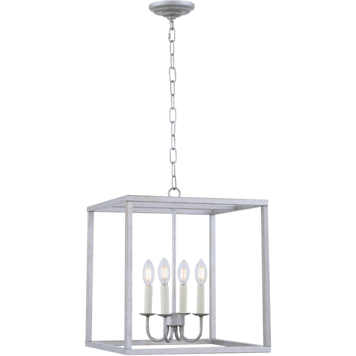 Oyster Bay 4 Light 16 inch Vintage Silver Pendant Ceiling Light