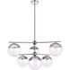 Oyster Bay 6 Light 36 inch Chrome Pendant Ceiling Light