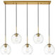 Huntington 5 Light 8 inch Brass Pendant Ceiling Light