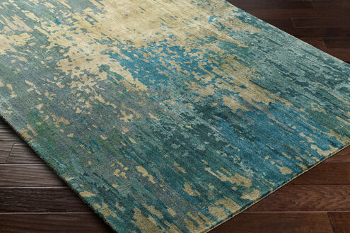 Windsor 36 X 24 inch Teal Rug, Rectangle