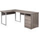 Ramapo 79 X 47 inch Dark Taupe and Silver Computer Desk