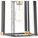 Gettysburg 8 inch 100.00 watt Matte Black with Brushed Brass Outdoor Pendant