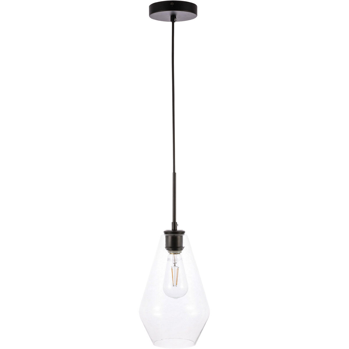 Rochester 1 Light 7 inch Black Pendant Ceiling Light