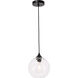 Womelsdorf 1 Light 8 inch Black Pendant Ceiling Light