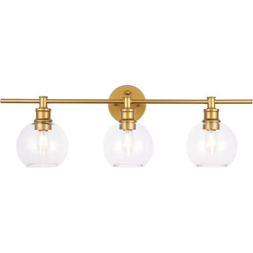 Syracuse 3 Light 28 inch Brass Wall sconce Wall Light