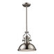 Pittsburgh 1 Light 13 inch Satin Nickel Pendant Ceiling Light