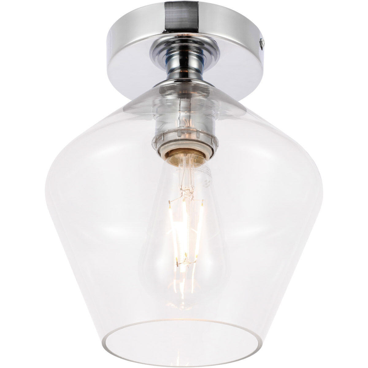 Rochester 1 Light 8 inch Chrome Flush Mount Ceiling Light