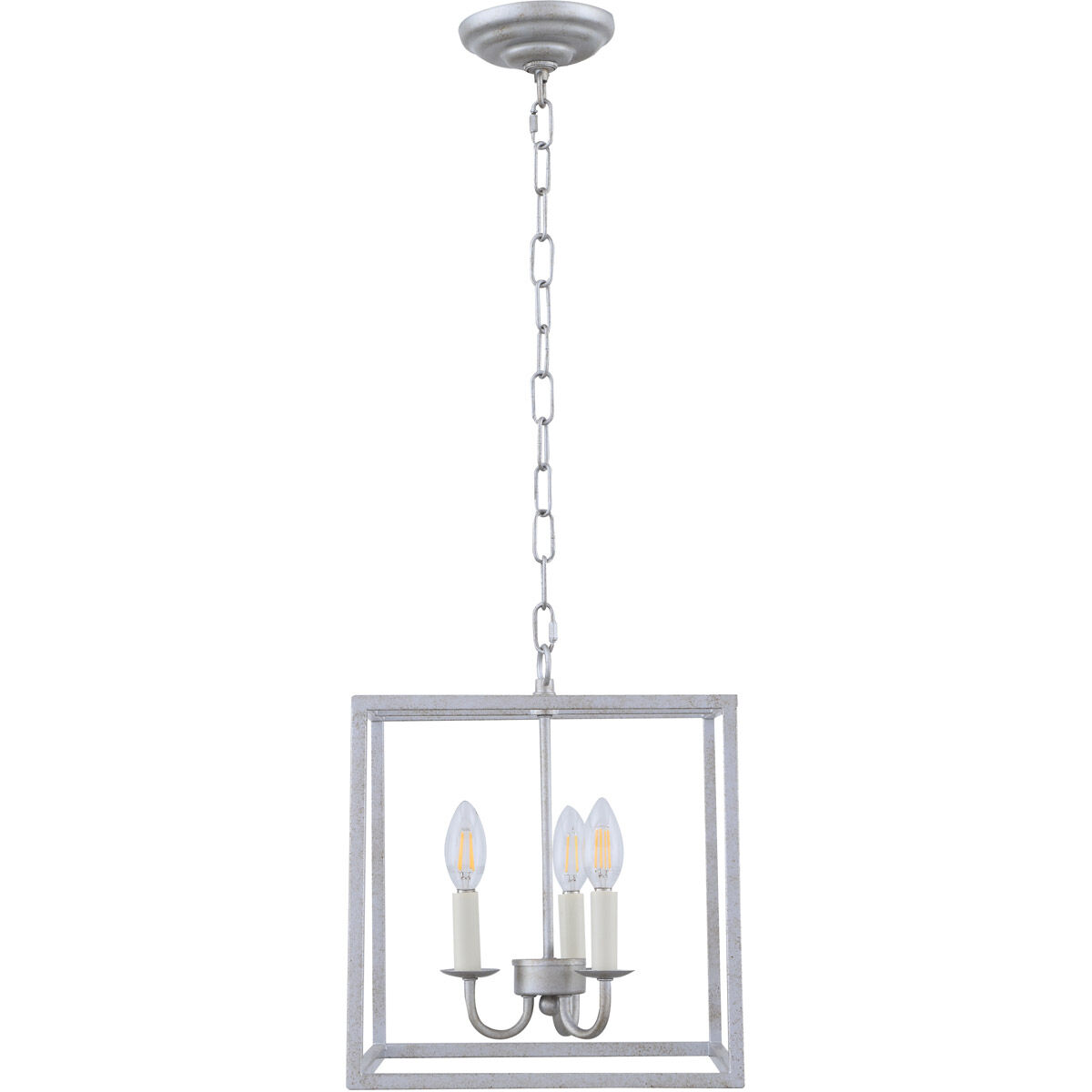 Oyster Bay 3 Light 12 inch Vintage Silver Pendant Ceiling Light