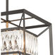 Gardiner 4 Light 15 inch Charcoal with Satin Brass Chandelier Ceiling Light