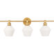 Rochester 3 Light 28 inch Brass Wall sconce Wall Light