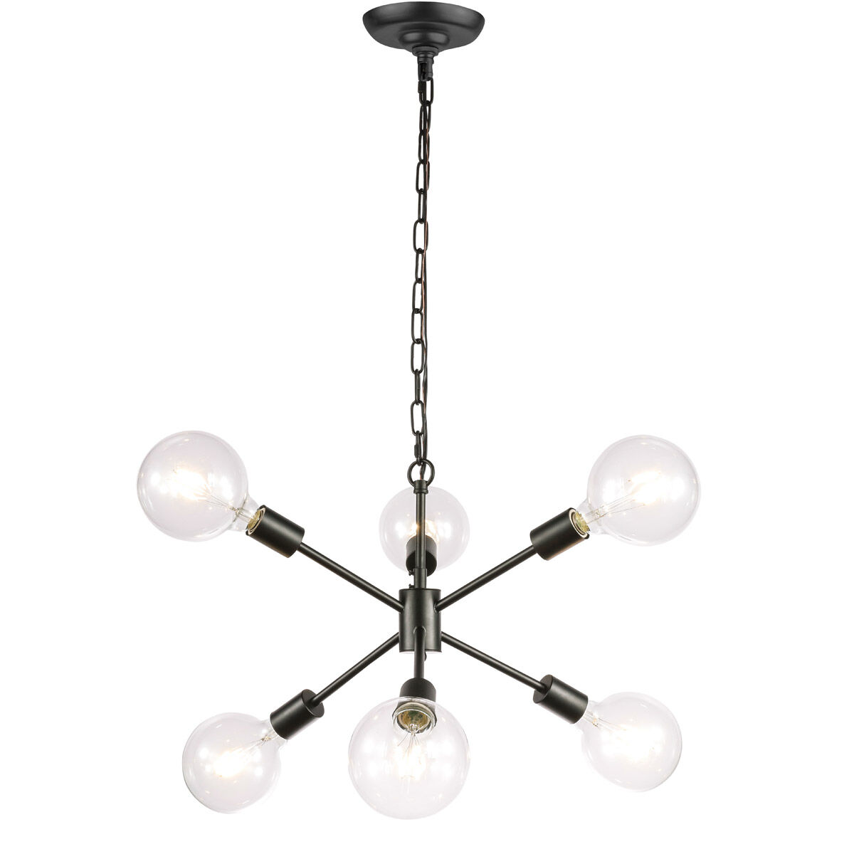 Charleston 6 Light 16 inch Black Pendant Ceiling Light