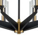 McKees 8 Light 33 inch Matte Black with Satin Brass Chandelier Ceiling Light