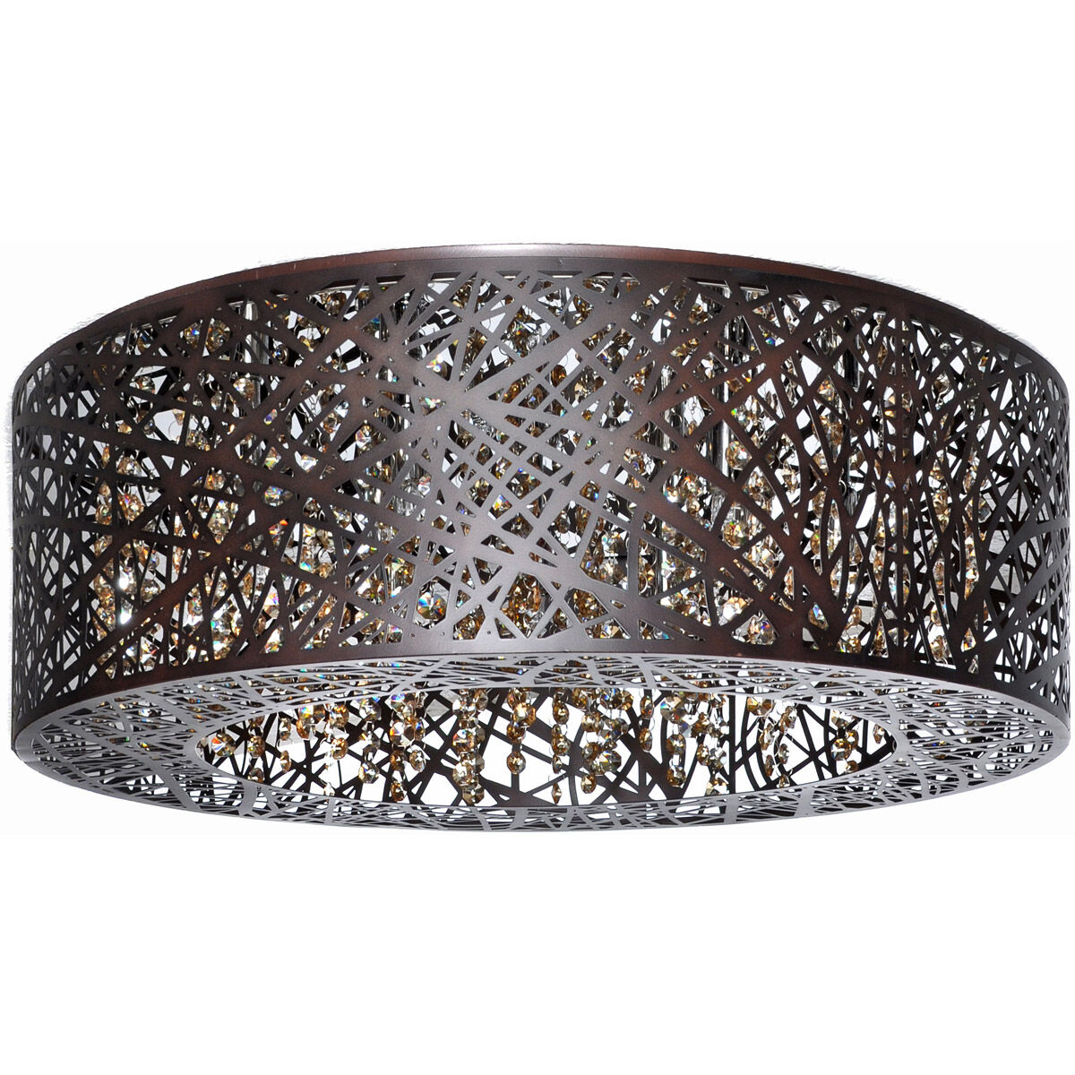 Troy 9 Light 23.5 inch Bronze Flush Mount Ceiling Light