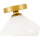 Rochester 1 Light 8 inch Brass Flush Mount Ceiling Light