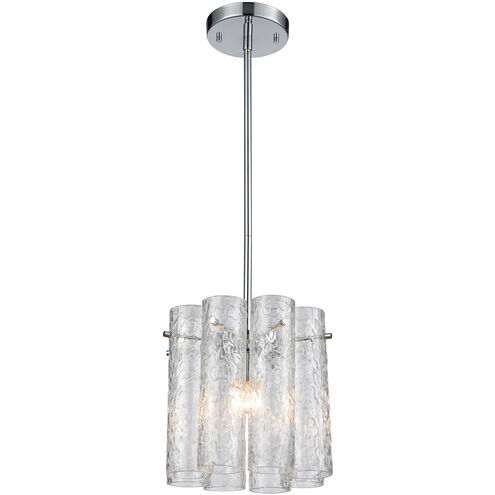Palmerton 1 Light 10 inch Polished Chrome with Clear Mini Pendant Ceiling Light