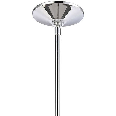 Pomfret 1 Light 6 inch Polished Chrome with Aqua and Clear Mini Pendant Ceiling Light