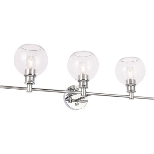 Syracuse 3 Light 28 inch Chrome Wall sconce Wall Light