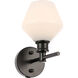 Rochester 1 Light 6 inch Black Wall sconce Wall Light