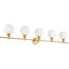 Syracuse 5 Light 47 inch Brass Wall sconce Wall Light