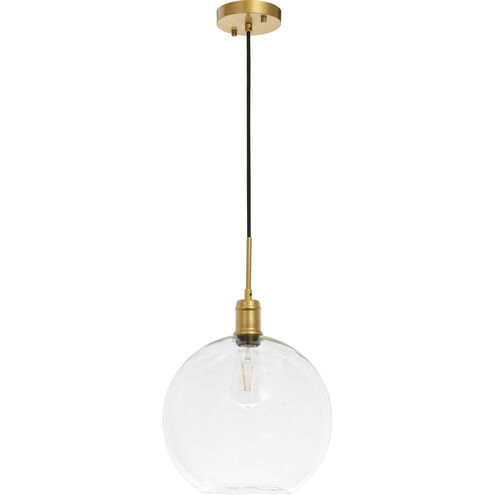 Rensselaer 1 Light 13 inch Brass Pendant Ceiling Light
