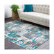 Milton 91 X 63 inch Teal Rug, Rectangle