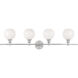 Syracuse 4 Light 38 inch Chrome Wall sconce Wall Light