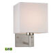 Reade LED 7 inch Brushed Nickel Sconce Wall Light