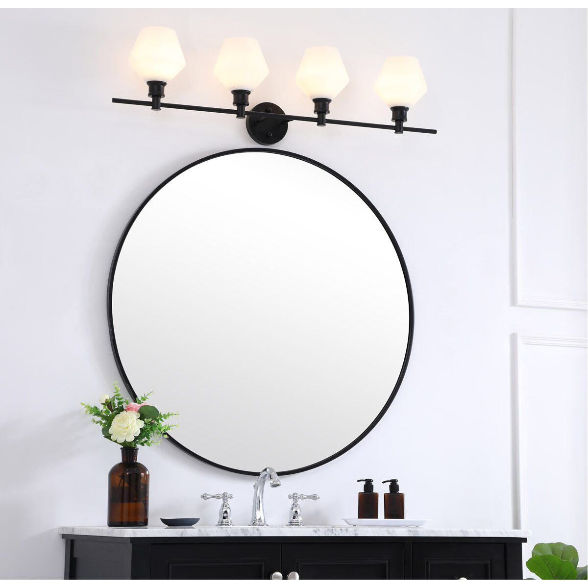 Rochester 4 Light 37.6 inch Black Wall sconce Wall Light