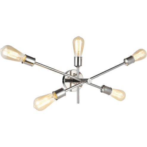 Newtown 5 Light 25 inch Polished Nickel Wall Sconce Wall Light