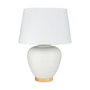 Roslyn 24 inch 100 watt White Table Lamp Portable Light