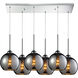 Robinson 6 Light 30 inch Polished Chrome Multi Pendant Ceiling Light, Configurable