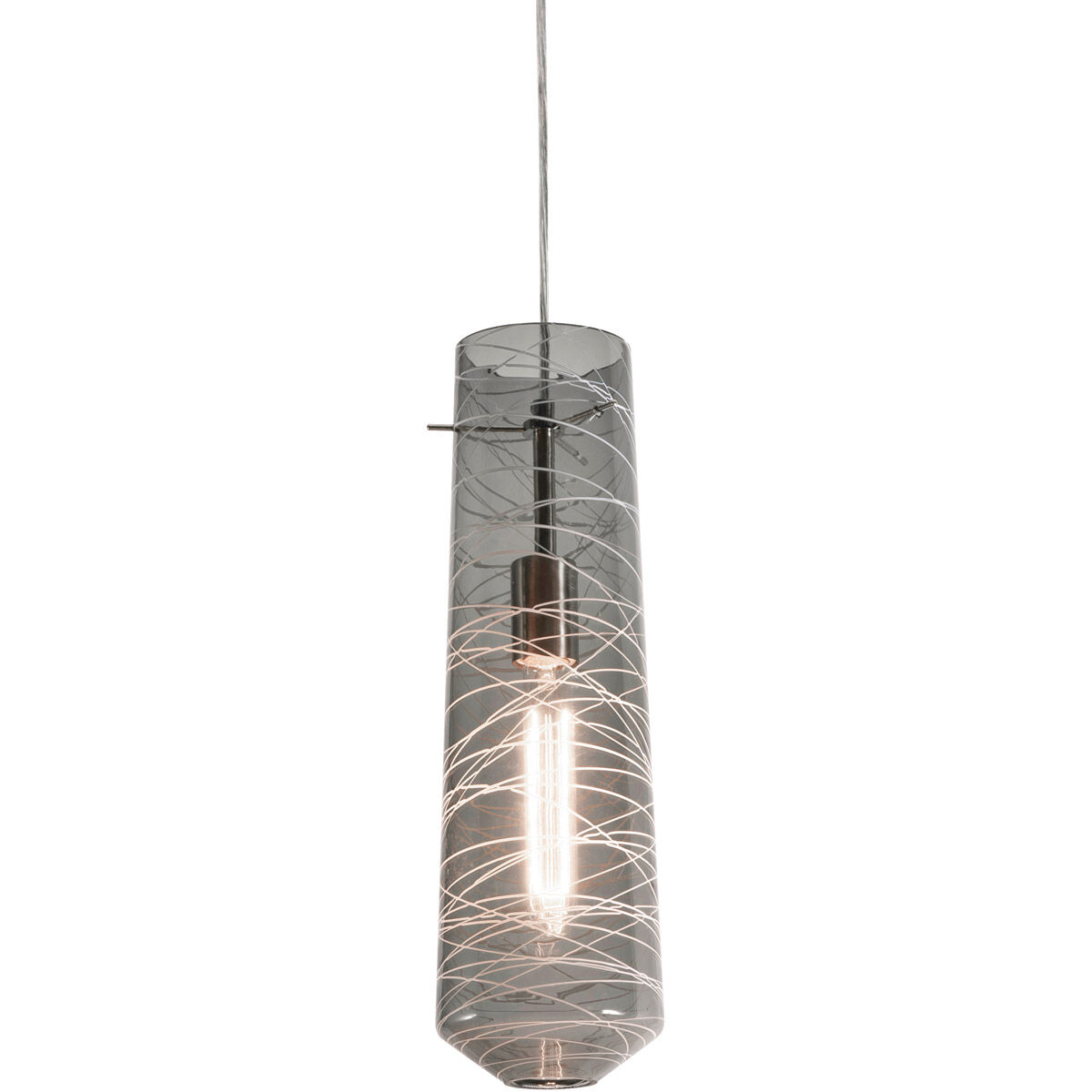 Montauk 1 Light 5 inch Satin Nickel Pendant Ceiling Light in Smoke
