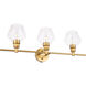 Rochester 3 Light 28 inch Brass Wall sconce Wall Light