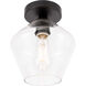 Rochester 1 Light 8 inch Black Flush Mount Ceiling Light