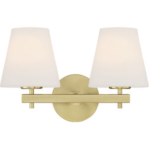 Harleigh 2 Light 15.75 inch Gold Bathroom Vanity Wall Light