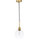 Rensselaer 1 Light 8 inch Brass Pendant Ceiling Light