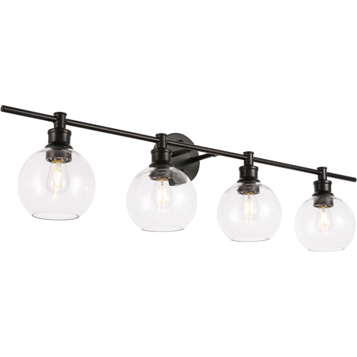 Syracuse 4 Light 38 inch Black Wall sconce Wall Light