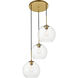 Huntington 3 Light 20 inch Brass Pendant Ceiling Light