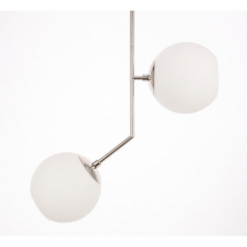 Monroe 2 Light 8 inch Chrome Pendant Ceiling Light