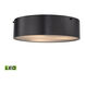 Minersville LED 16 inch Oil Rubbed Bronze Flush Mount Ceiling Light