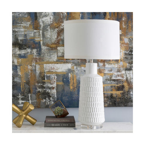 Franklinville 35 inch 100 watt White Table Lamp Portable Light