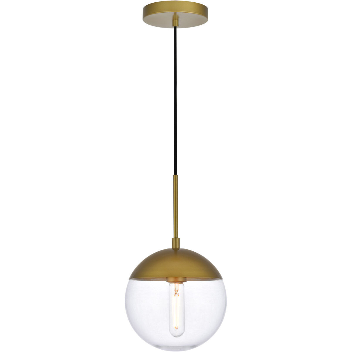 Oyster Bay 1 Light 8 inch Brass Pendant Ceiling Light