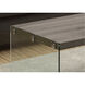 Silver Spring 44 X 22 inch Dark Taupe and Clear Accent Table or Coffee Table