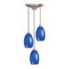 State College 3 Light 10 inch Satin Nickel Mini Pendant Ceiling Light