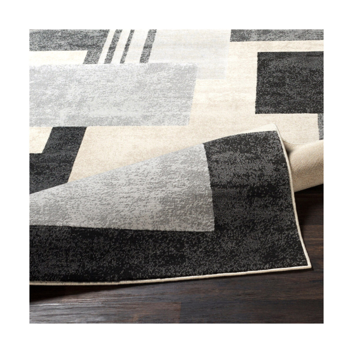 Islip 87 X 63 inch Black/Light Gray/Taupe/Beige/Khaki Rugs, Rectangle
