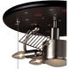 Aston 2 Light 16 inch Black with Satin Nickel Flush Mount Ceiling Light, Astronaut