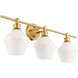 Rochester 3 Light 28 inch Brass Wall sconce Wall Light